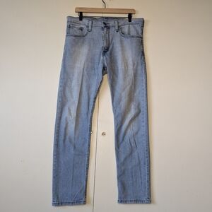Levis Men's 521 Slim Taper Light Wash Jeans Size 34x32